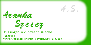 aranka szeicz business card